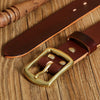 Handmade Belt Buckles for Men Thick Natural Vegetable Tanned Leather Leather Pin Buckle Mens Waist Belt Men's Belt Gifts for Men