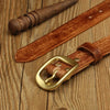 Handmade Belt Buckles for Men Thick Natural Vegetable Tanned Leather Leather Pin Buckle Mens Waist Belt Men's Belt Gifts for Men