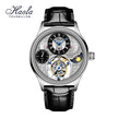 Haofa Luxury GMT Flying Tourbillon Mens Watch Sapphire Manual Mechanical Watch for Men Day And Night Waterproof Casual 1036-1