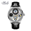 Haofa Luxury GMT Flying Tourbillon Mens Watch Sapphire Manual Mechanical Watch for Men Day And Night Waterproof Casual 1036-1