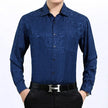 Summer 100% Silk Men Shirt Long Sleeve White Shirt Spring Formal Shirts Men 2019 Gentlemen Loose Camisa Masculina 3033 KJ1948