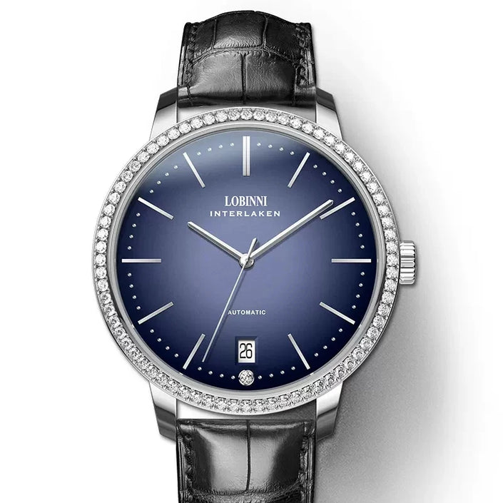 LOBINNI 8.5MM ultra-thin Women Watch Sapphire Glass Waterproof 50M Automatic Mechanical Watches Miyota 9015 Movement Lady Watch