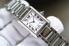 Lady tank style quarz movement watches with steel and leather strap from BV factory