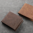 Light Face Soft Leather Mens Horizontal Multifunctional Walle Mens Short Wallet Fashion