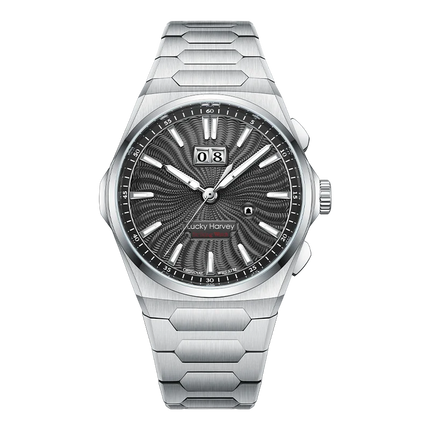 Lucky Harvey Automatic Mechanical Movement Self-sounding Watch Men's Watch Guilloche Dial 316LStainless Steel Fashion Mens Watch