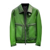 Luxury Brand Green Real Cowhide Genuine Leather Jacket Men Motorcycle Coat Mens Biker Clothes Spring Autumn Asian Size 5XL