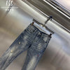 M03610   Fashion Men's Jeans 2024 Runway Luxury famous Brand European Design party style