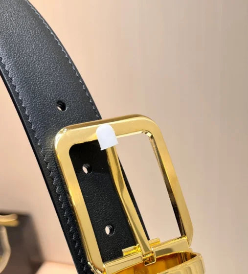 MB 185651 leather belt first layer cowhide Alloy steel Craftsman girdle waist band