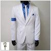 MJ Michael Jackson Stripe Classic BAD Smooth Criminal 1990S White Blazer Suit Shirt Tie Hat Halloween Costume Chistmas Gift