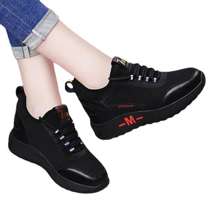 Men Casual Sport Shoes Light Sneakers White Black Outdoor Breathable Mesh Black Running Shoes Athletic Jogging Shoes aot