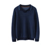 Men Design Fashion Sweater Winter Warm Luxury 100% Cashmere Pullover Men  High Street  Turn-down Collar  Computer Knitted
