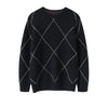 Men Design Fashion Sweater  Winter Warm Luxury 100% Cashmere Smart Casual  Computer Knitted  O-Neck  Man Clothes