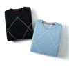 Men Design Fashion Sweater  Winter Warm Luxury 100% Cashmere Smart Casual  Computer Knitted  O-Neck  Man Clothes