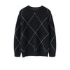 Men Design Fashion Sweater  Winter Warm Luxury 100% Cashmere Smart Casual  Computer Knitted  O-Neck  Man Clothes