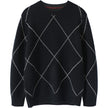 Men Design Fashion Sweater  Winter Warm Luxury 100% Cashmere Smart Casual  Computer Knitted  O-Neck  Man Clothes