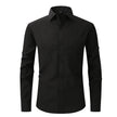 Men's Casual Fashion Classic Basic Business Solid Color Long Sleeved white Shirt Pink Green Red Orange Blue High Quality Shirts