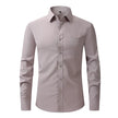 Men's Casual Fashion Classic Basic Business Solid Color Long Sleeved white Shirt Pink Green Red Orange Blue High Quality Shirts