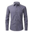 Men's Casual Fashion Classic Basic Business Solid Color Long Sleeved white Shirt Pink Green Red Orange Blue High Quality Shirts