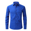 Men's Casual Fashion Classic Basic Business Solid Color Long Sleeved white Shirt Pink Green Red Orange Blue High Quality Shirts