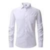 Men's Casual Fashion Classic Basic Business Solid Color Long Sleeved white Shirt Pink Green Red Orange Blue High Quality Shirts