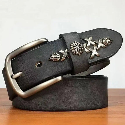 Men's Leather Belt New Male Waistband Ceinture Hommes Leather Belts for Men Width:38mm Accessories Belts