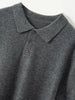 Men's POLO Collar T-shirt 100% Cashmere Short Sleeve Pullover Sweater Spring Summer Comfort Soft Business Cashmere Knitwear Top