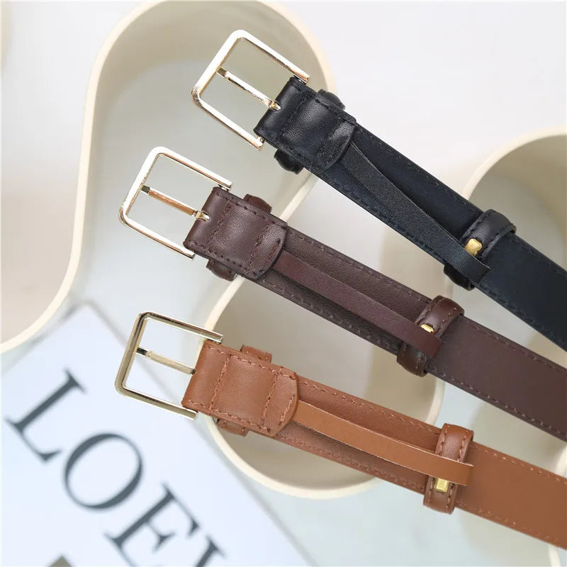 Men's and women's models, retro and old hardware, gold and silver, soft calfskin belt, belt