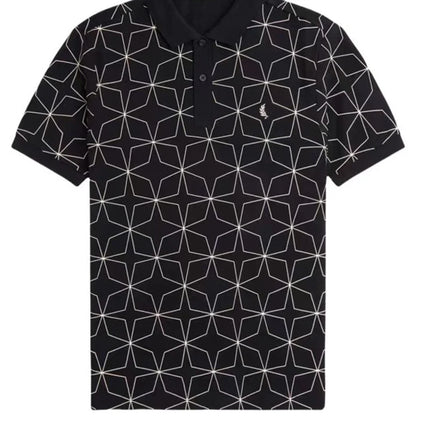 Men's new summer breathable lapel POLO casual T-shirt printed polo shirt