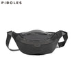 Multifunctional Large Capacity Fanny Pack Waterproof Nylon Chest Bag Cycling Gym Waist Bag Belt Bag Cowhide Chest Shoulder Bags