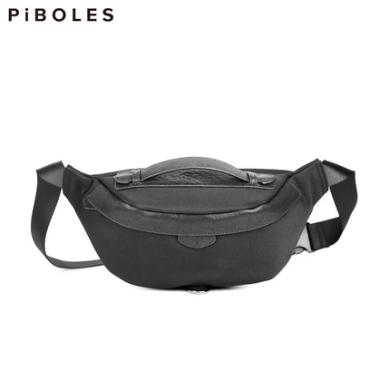 Multifunctional Large Capacity Fanny Pack Waterproof Nylon Chest Bag Cycling Gym Waist Bag Belt Bag Cowhide Chest Shoulder Bags