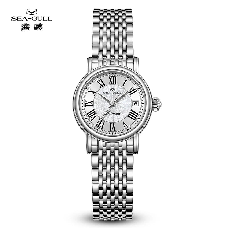 New 2024 Seagull Watch Retro Elegant Rome Women's Watch 27MM Small Dial Belt Ladies Mechanical Wristwatch reloj hombre 1046L