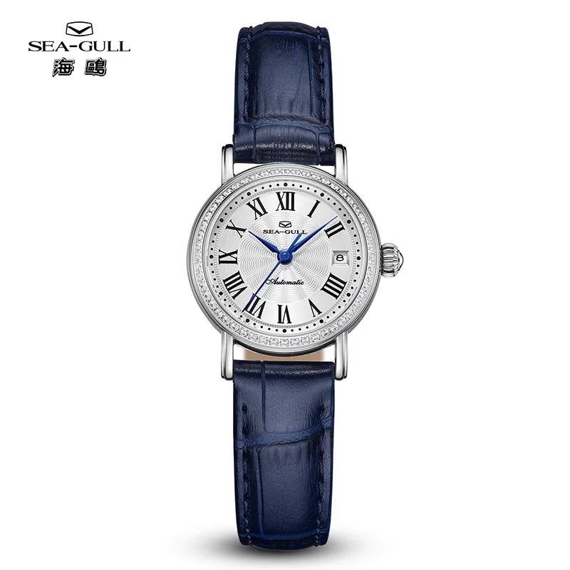 New 2024 Seagull Watch Retro Elegant Rome Women's Watch 27MM Small Dial Belt Ladies Mechanical Wristwatch reloj hombre 1046L