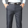 New Business Casual Suit Pants Men Solid High Waist Straight Office Formal Trousers Mens Classic Style Suit Long Pants ZL258