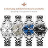 OUPINKE Women's Watches Elegant Luxury Original Automatic Mechanical Wristwatch for Ladies Waterproof Luminous Date Sapphire New