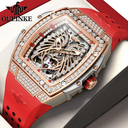 OUPINKE Women's Watches Imported Japan MIYOTA Movement Luxury Elegant Butterfly Design Automatic Mechanical Ladies Watches