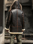 Retro Pilot Genuine Leather Jacket Sheepskin and Fur Men's Coat Real Leather Fur 26mm Thickened 2022 Winter Shearling Overcoat