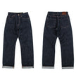 Waist Men's Jeans Middle 23OZ Heavy Weight Selvedged Denim Bukleback Straight Jeans Amekaji Cowboy Motorcycle Cargo Pants