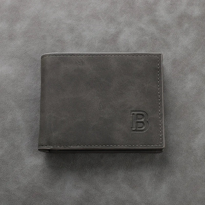 Light Face Soft Leather Mens Horizontal Multifunctional Walle Mens Short Wallet Fashion