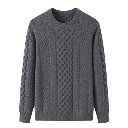 Winter Men Sweater 100% Cashmere Warm Pullover Thick Men Clothing  Smart Casual  Business O-Neck  Computer Knitted