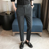 2024 Spring Men's Business Social Set Pants Formal Slim Fit Wedding Pants Men's Fashion Casual Solid Color Versatile Pants