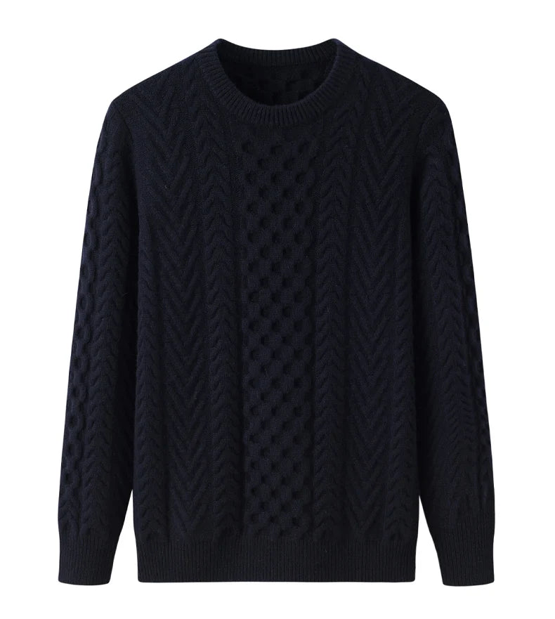 Winter Men Sweater 100% Cashmere Warm Pullover Thick Men Clothing  Smart Casual  Business O-Neck  Computer Knitted