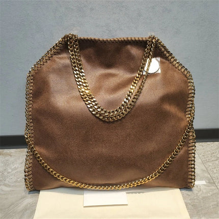 Stella New Women's Bag McCartney PVC Fabric Chain Bag European and American Fashion One Shoulder Oblique Straddle Handheld Tote
