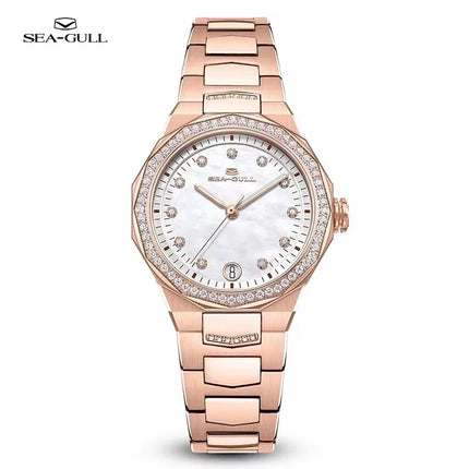 Seagull Luxury Women's Watches Date Luminous Waterproof Mechanical Wristwatch Ladies Stainless Steel Clock Mujer Relogios 1140L