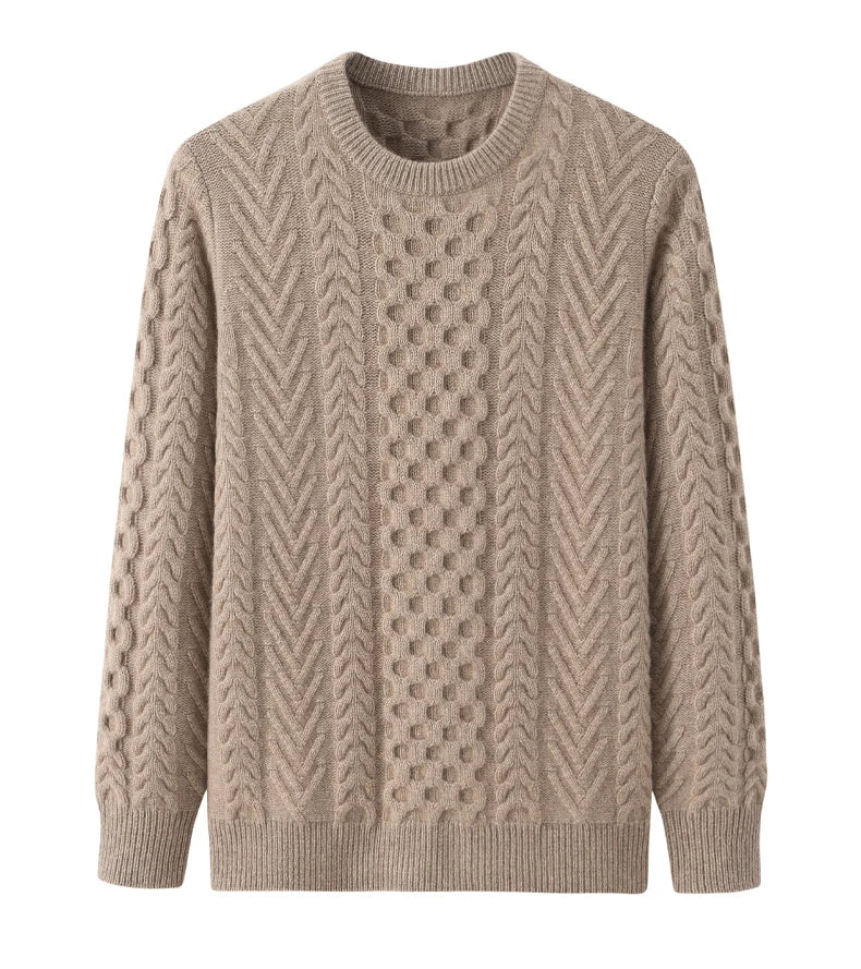 Winter Men Sweater 100% Cashmere Warm Pullover Thick Men Clothing  Smart Casual  Business O-Neck  Computer Knitted
