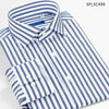 Smart Five Windsor Collar Dress Shirts Men Slim Fit Long Sleeve Cotton Striped Shirts Man Office Formal Camisa Masculina