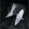 Strappy Silver Elegant High Heels Elegant Retro Design Pointed Toe Pumps Women Stiletto Sandals Sandalias Mujer Verano