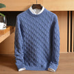 Thicked 100% pure cashmere sweater men  Winter   white bottom Warm Soft Navy Gray sweater loose thickened sweater