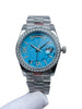 Timepiece for the Modern Lady - Ladies Diamond Face Watch, 36mm Dial, Calendar Window, Folding Buckle