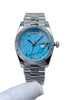 Timepiece for the Modern Lady - Ladies Diamond Face Watch, 36mm Dial, Calendar Window, Folding Buckle