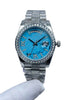 Timepiece for the Modern Lady - Ladies Diamond Face Watch, 36mm Dial, Calendar Window, Folding Buckle